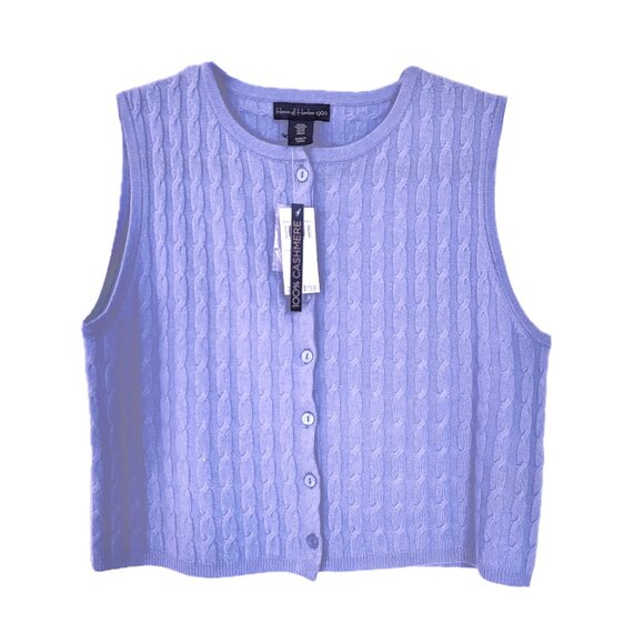 House of Harlow Cashmere Sweater Vest in Periwinkle Blue Womens Size S NWT - Picture 10 of 10